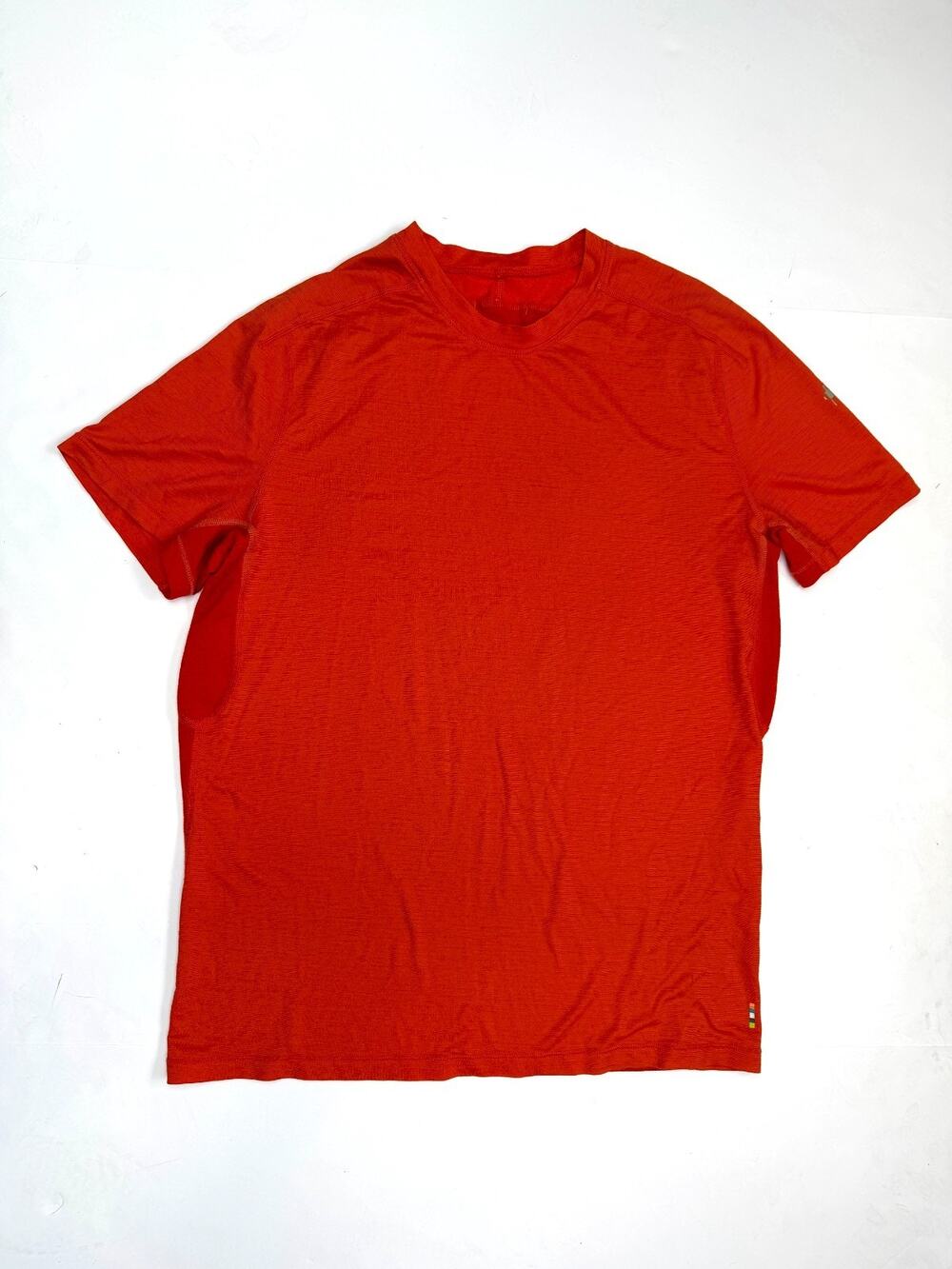 Smartwool Sport 150 Mens Orange Short Sleeve Shirt Size M Merino Wool